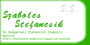 szabolcs stefancsik business card